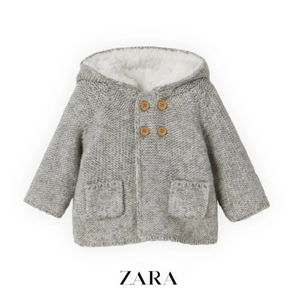 ZARA Baby | Gray Marl | FLEECE KNIT JACKET